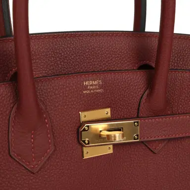 HERMÈS Hermes Birkin 30 Rouge H Togo Gold Hardware | Thumbnail 7 HERMÈS Hermes Birkin 30 Rouge H Togo Gold Hardware | Thumbnail 7