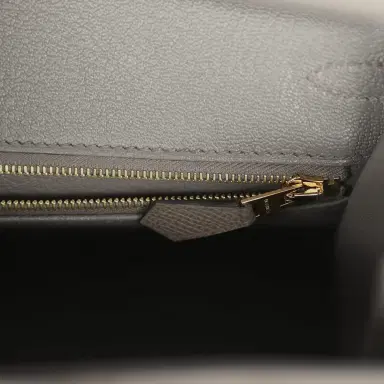 HERMÈS Hermes Birkin Sellier 25 Etain Epsom Gold Hardware | Thumbnail 9 HERMÈS Hermes Birkin Sellier 25 Etain Epsom Gold Hardware | Thumbnail 9