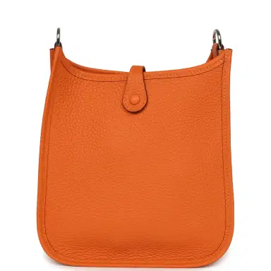 HERMÈS Hermes Evelyne TPM Orange Clemence Palladium Hardware | Thumbnail 4 HERMÈS Hermes Evelyne TPM Orange Clemence Palladium Hardware | Thumbnail 4