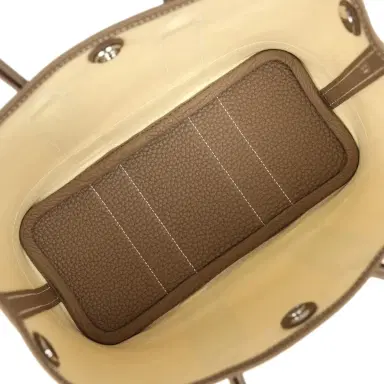 HERMÈS Hermes Garden Party Neo 23 Vanille Toile Officier Canvas and Etoupe Negonda Palladium Hardware | Thumbnail 7 HERMÈS Hermes Garden Party Neo 23 Vanille Toile Officier Canvas and Etoupe Negonda Palladium Hardware | Thumbnail 7