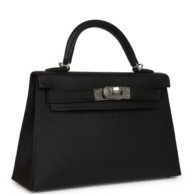 HERMÈS Hermes Kelly Sellier 20 Black Epsom Palladium Hardware | Thumbnail 2 HERMÈS Hermes Kelly Sellier 20 Black Epsom Palladium Hardware | Thumbnail 2
