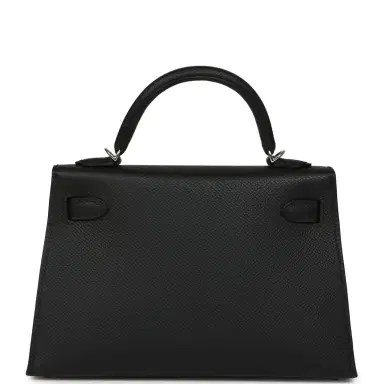 HERMÈS Hermes Kelly Sellier 20 Black Epsom Palladium Hardware | Thumbnail 4 HERMÈS Hermes Kelly Sellier 20 Black Epsom Palladium Hardware | Thumbnail 4