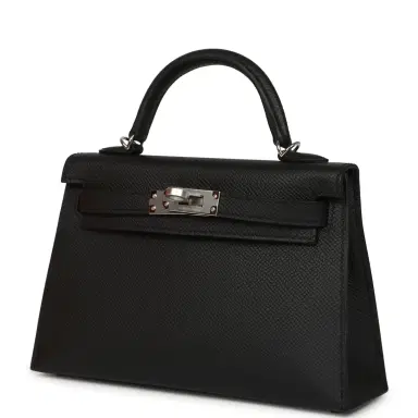 HERMÈS Hermes Kelly Sellier 20 Black Epsom Palladium Hardware | Thumbnail 5 HERMÈS Hermes Kelly Sellier 20 Black Epsom Palladium Hardware | Thumbnail 5