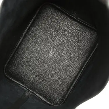 HERMÈS Hermes Picotin Lock 22 Black Clemence Palladium Hardware | Thumbnail 8 HERMÈS Hermes Picotin Lock 22 Black Clemence Palladium Hardware | Thumbnail 8