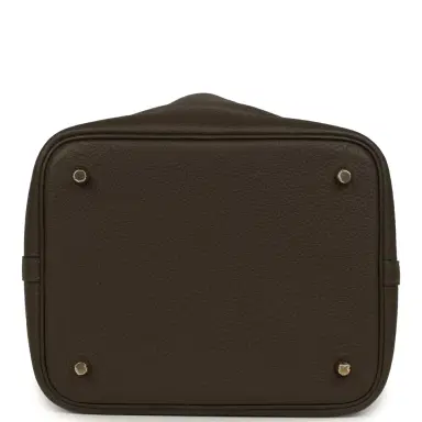 HERMÈS Hermes Picotin Lock 22 Vert Loden Clemence Gold Hardware | Thumbnail 6 HERMÈS Hermes Picotin Lock 22 Vert Loden Clemence Gold Hardware | Thumbnail 6