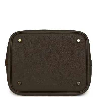HERMÈS Hermes Picotin Lock 22 Vert Loden Clemence Gold Hardware | Thumbnail 6 HERMÈS Hermes Picotin Lock 22 Vert Loden Clemence Gold Hardware | Thumbnail 6