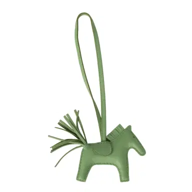 HERMÈS Hermes Rodeo Bag Charm PM Vert Criquet Milo Lambskin | Thumbnail 2 HERMÈS Hermes Rodeo Bag Charm PM Vert Criquet Milo Lambskin | Thumbnail 2