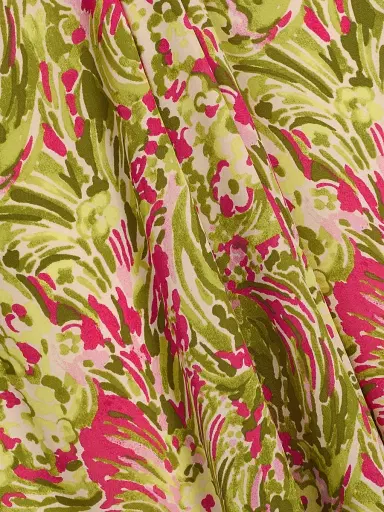 Cinq à Sept Women's Daisy Swirl Ivey Printed Ruffled V-Neck Midi-Dress - Pink Amethyst Multi | Thumbnail 7 Cinq à Sept Women's Daisy Swirl Ivey Printed Ruffled V-Neck Midi-Dress - Pink Amethyst Multi | Thumbnail 7