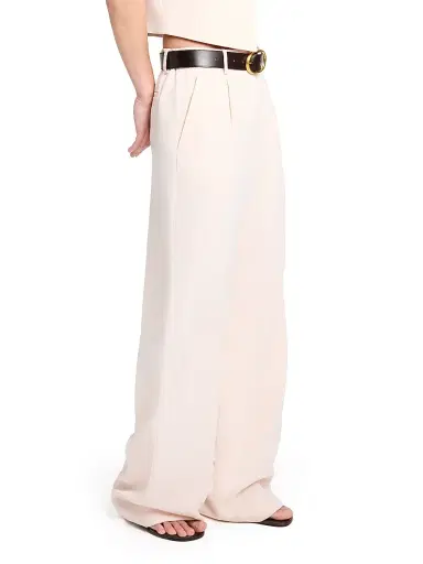 TWP Women's Hudson Pleated Wide-Leg Pants - Creme De Peche | Thumbnail 4 TWP Women's Hudson Pleated Wide-Leg Pants - Creme De Peche | Thumbnail 4