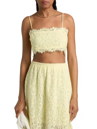 Cami NYC Women's Sofie Lace Crop Camisole - Buttercup | Thumbnail 3 Cami NYC Women's Sofie Lace Crop Camisole - Buttercup | Thumbnail 3
