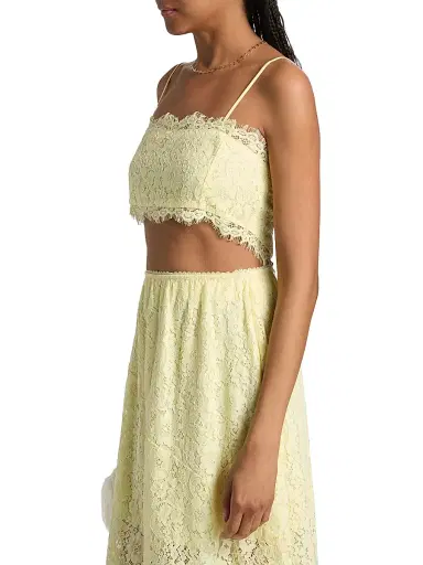 Cami NYC Women's Sofie Lace Crop Camisole - Buttercup | Thumbnail 4 Cami NYC Women's Sofie Lace Crop Camisole - Buttercup | Thumbnail 4