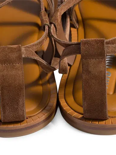 Miu Miu Women's Suede Sandals - Brown | Thumbnail 3 Miu Miu Women's Suede Sandals - Brown | Thumbnail 3