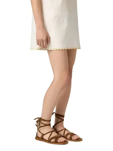 Miu Miu Women's Suede Sandals - Brown | Thumbnail 4 Miu Miu Women's Suede Sandals - Brown | Thumbnail 4