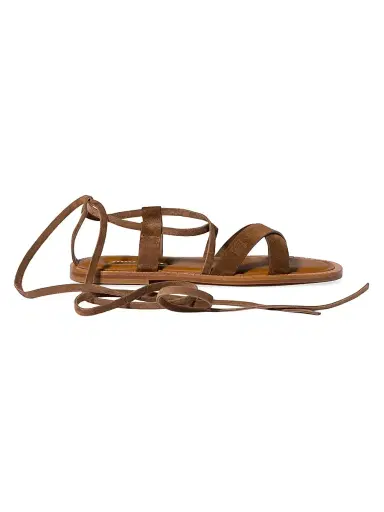 Miu Miu Women's Suede Sandals - Brown | Thumbnail 1 Miu Miu Women's Suede Sandals - Brown | Thumbnail 1