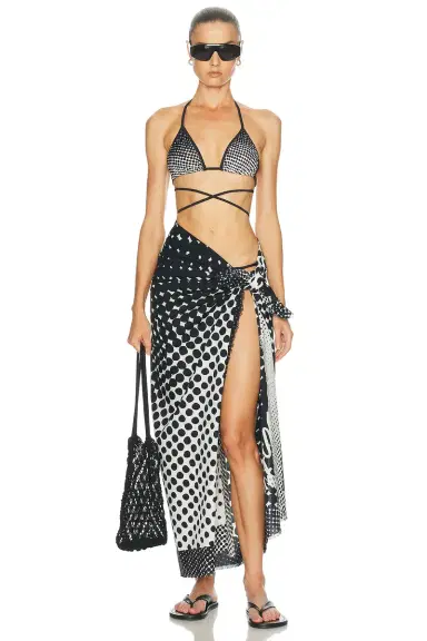 Christopher John Rogers Haltone Wiggle Dot String Bikini Top | Thumbnail 4 Christopher John Rogers Haltone Wiggle Dot String Bikini Top | Thumbnail 4