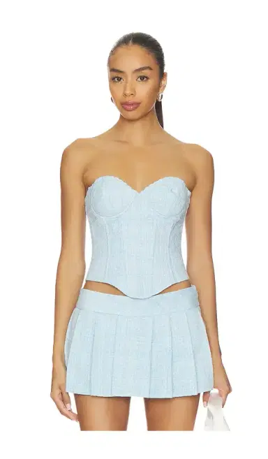 Guizio Genevieve Lace Trim Bustier | Thumbnail 2 Guizio Genevieve Lace Trim Bustier | Thumbnail 2