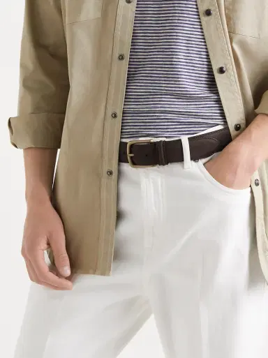 Anderson's 3.5cm Waxed-Suede Belt | Thumbnail 2 Anderson's 3.5cm Waxed-Suede Belt | Thumbnail 2