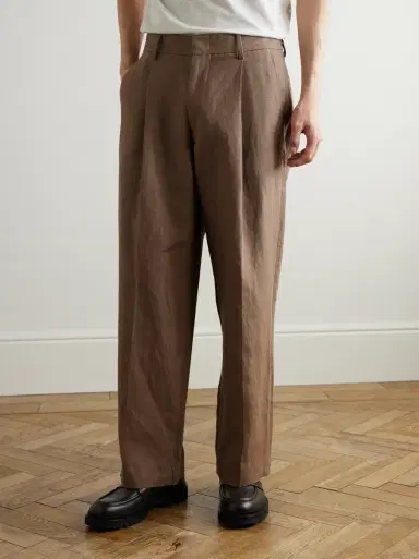 NN07 Kay 1454 Straight-Leg Pleated Linen Trousers | Thumbnail 3 NN07 Kay 1454 Straight-Leg Pleated Linen Trousers | Thumbnail 3