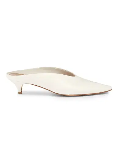 Bottega Veneta Women's Virna Sabot 40MM Leather Mules - Alabaster - Size 7.5 | Thumbnail 1 Bottega Veneta Women's Virna Sabot 40MM Leather Mules - Alabaster - Size 7.5 | Thumbnail 1