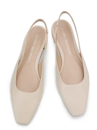 Stuart Weitzman Women's Stassi Leather Slingback Flats - Linen | Thumbnail 4 Stuart Weitzman Women's Stassi Leather Slingback Flats - Linen | Thumbnail 4