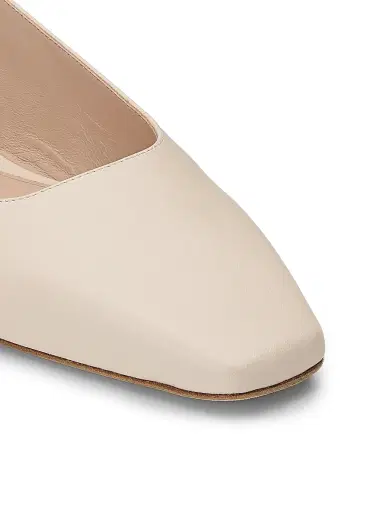 Stuart Weitzman Women's Stassi Leather Slingback Flats - Linen | Thumbnail 5 Stuart Weitzman Women's Stassi Leather Slingback Flats - Linen | Thumbnail 5