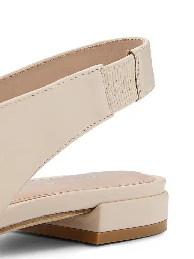 Stuart Weitzman Women's Stassi Leather Slingback Flats - Linen | Thumbnail 6 Stuart Weitzman Women's Stassi Leather Slingback Flats - Linen | Thumbnail 6