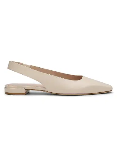 Stuart Weitzman Women's Stassi Leather Slingback Flats - Linen | Thumbnail 1 Stuart Weitzman Women's Stassi Leather Slingback Flats - Linen | Thumbnail 1