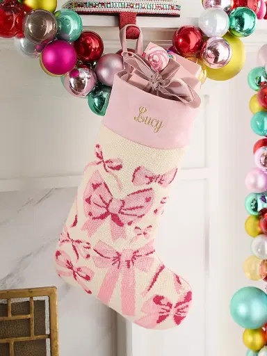 Bauble Stockings x Sainty Nelsen Sincerely Sainty Christmas Stocking | Thumbnail 1 Bauble Stockings x Sainty Nelsen Sincerely Sainty Christmas Stocking | Thumbnail 1