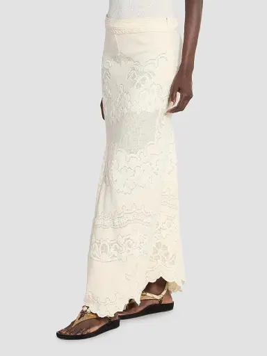 Isabel Marant Women's Sanaya Cotton Lace Maxi Skirt - Ecru | Thumbnail 4 Isabel Marant Women's Sanaya Cotton Lace Maxi Skirt - Ecru | Thumbnail 4