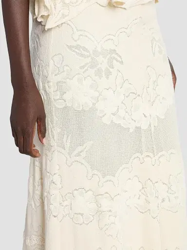 Isabel Marant Women's Sanaya Cotton Lace Maxi Skirt - Ecru | Thumbnail 6 Isabel Marant Women's Sanaya Cotton Lace Maxi Skirt - Ecru | Thumbnail 6