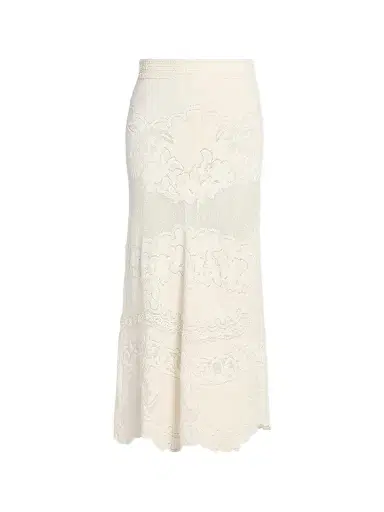 Isabel Marant Women's Sanaya Cotton Lace Maxi Skirt - Ecru | Thumbnail 1 Isabel Marant Women's Sanaya Cotton Lace Maxi Skirt - Ecru | Thumbnail 1