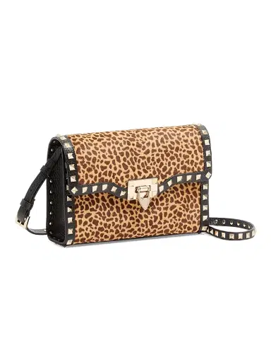 Valentino Garavani Women's Rockstud Shoulder Bag in Pony-Effect Calfskin with Animal Print - Animal Print | Thumbnail 4 Valentino Garavani Women's Rockstud Shoulder Bag in Pony-Effect Calfskin with Animal Print - Animal Print | Thumbnail 4
