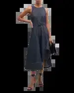 Cinq à Sept Zelda Belted Asymmetric Sleeveless Denim Midi Dress | Thumbnail 8 Cinq à Sept Zelda Belted Asymmetric Sleeveless Denim Midi Dress | Thumbnail 8