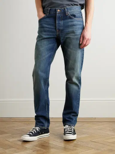 Nudie Jeans Steady Eddie II Slim-Fit Straight-Leg Organic Jeans | Thumbnail 3 Nudie Jeans Steady Eddie II Slim-Fit Straight-Leg Organic Jeans | Thumbnail 3