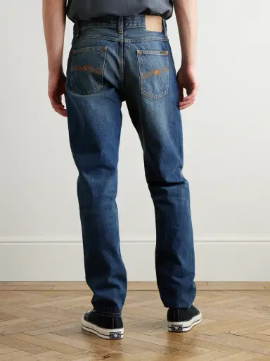 Nudie Jeans Steady Eddie II Slim-Fit Straight-Leg Organic Jeans | Thumbnail 4 Nudie Jeans Steady Eddie II Slim-Fit Straight-Leg Organic Jeans | Thumbnail 4