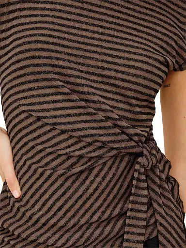 RAILS Women's Gabbie Striped Knit Top - Onyx Cocoa Stripe - Size XS | Thumbnail 6 RAILS Women's Gabbie Striped Knit Top - Onyx Cocoa Stripe - Size XS | Thumbnail 6