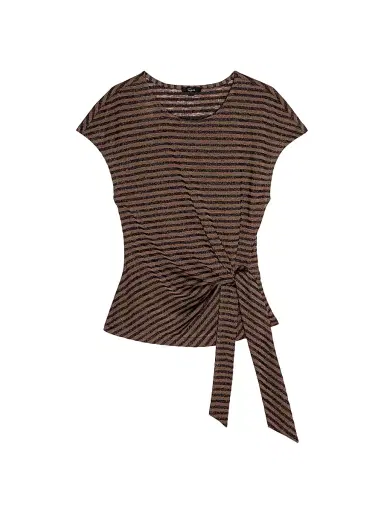 Rails Women's Gabbie Striped Knit Top - Onyx Cocoa Stripe | Thumbnail 1 Rails Women's Gabbie Striped Knit Top - Onyx Cocoa Stripe | Thumbnail 1