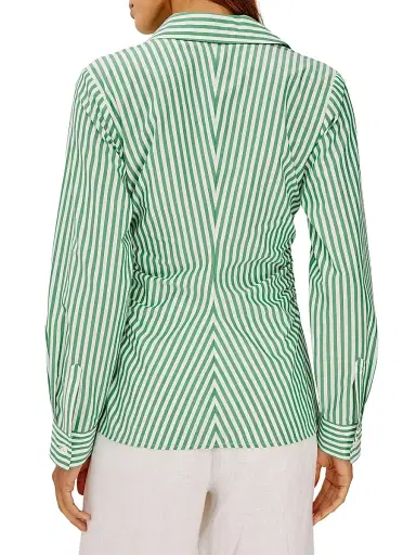 Rails Women's Carayln Striped Cotton-Blend Shirt - Emerald Stripe | Thumbnail 5 Rails Women's Carayln Striped Cotton-Blend Shirt - Emerald Stripe | Thumbnail 5