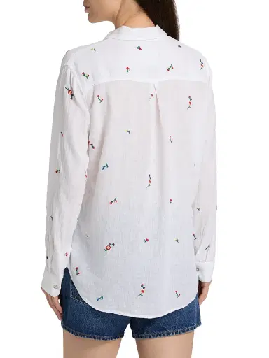 Rails Women's Charli Floral Linen-Blend Shirt - Wild Flower Embroidery | Thumbnail 5 Rails Women's Charli Floral Linen-Blend Shirt - Wild Flower Embroidery | Thumbnail 5