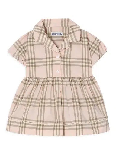 Burberry Baby Girl's Check Puff-Sleeve Dress & Bloomers Set - Archive Pink 9 Months | Thumbnail 2 Burberry Baby Girl's Check Puff-Sleeve Dress & Bloomers Set - Archive Pink 9 Months | Thumbnail 2