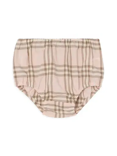 Burberry Baby Girl's Check Puff-Sleeve Dress & Bloomers Set - Archive Pink 9 Months | Thumbnail 4 Burberry Baby Girl's Check Puff-Sleeve Dress & Bloomers Set - Archive Pink 9 Months | Thumbnail 4