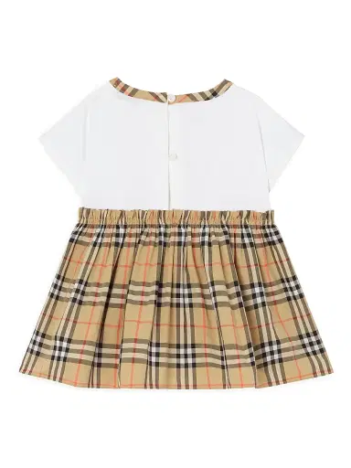 Burberry Baby Girl's Check Dress & Bloomers Set - White 9 Months | Thumbnail 3 Burberry Baby Girl's Check Dress & Bloomers Set - White 9 Months | Thumbnail 3