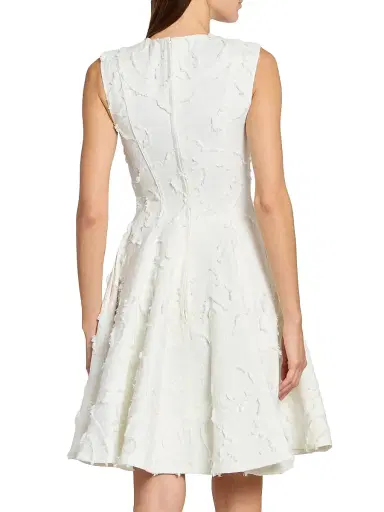 Erdem Women's Textured Denim Fit & Flare Minidress - Ivory - Size 10 | Thumbnail 5 Erdem Women's Textured Denim Fit & Flare Minidress - Ivory - Size 10 | Thumbnail 5