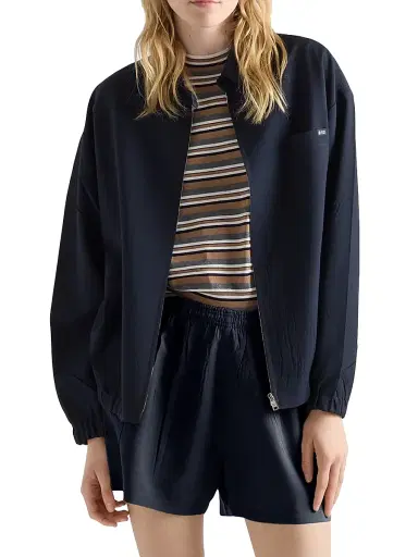 Prada Women's Short-Sleeved Striped Jersey T-Shirt - Brown Multi - Size 10 | Thumbnail 2 Prada Women's Short-Sleeved Striped Jersey T-Shirt - Brown Multi - Size 10 | Thumbnail 2