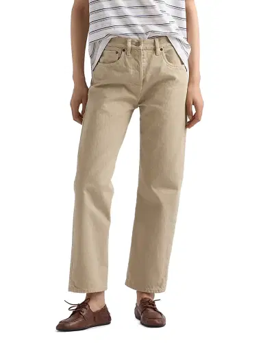 Prada Women's Five-Pocket Denim Jeans - Beige Khaki | Thumbnail 2 Prada Women's Five-Pocket Denim Jeans - Beige Khaki | Thumbnail 2