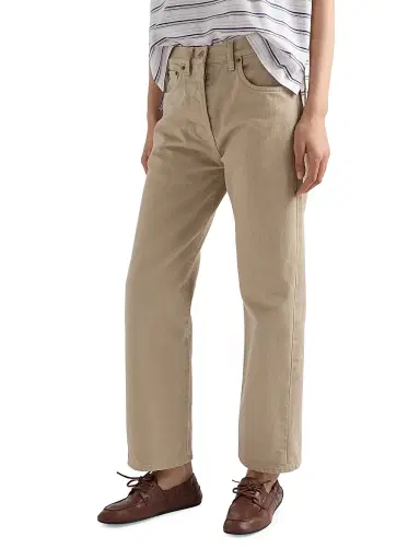 Prada Women's Five-Pocket Denim Jeans - Beige Khaki | Thumbnail 3 Prada Women's Five-Pocket Denim Jeans - Beige Khaki | Thumbnail 3