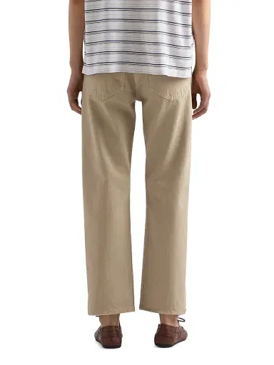 Prada Women's Five-Pocket Denim Jeans - Beige Khaki | Thumbnail 4 Prada Women's Five-Pocket Denim Jeans - Beige Khaki | Thumbnail 4