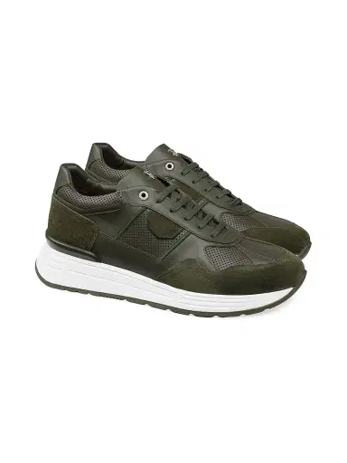 Stefano Ricci Men's Calfskin Leather Sneakers - Green - Size 12 | Thumbnail 2 Stefano Ricci Men's Calfskin Leather Sneakers - Green - Size 12 | Thumbnail 2