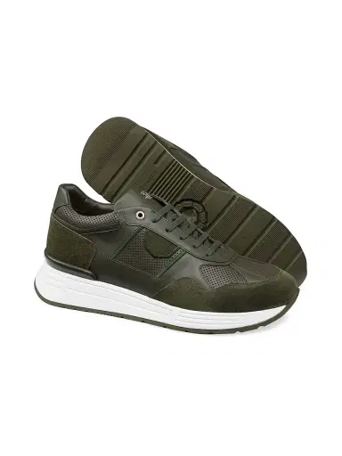 Stefano Ricci Men's Calfskin Leather Sneakers - Green - Size 12 | Thumbnail 3 Stefano Ricci Men's Calfskin Leather Sneakers - Green - Size 12 | Thumbnail 3