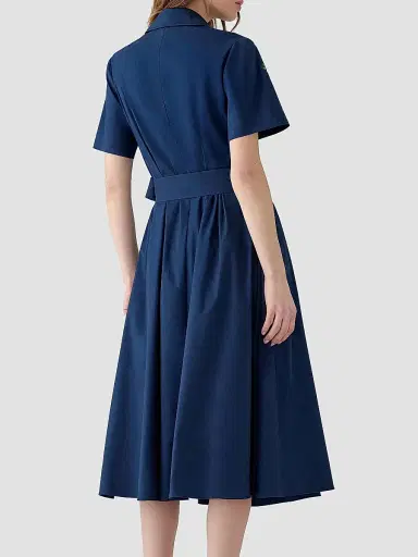 Carolina Herrera Women's Cabana Embroidered Short-Sleeve Midi Shirtdress - Midnight | Thumbnail 3 Carolina Herrera Women's Cabana Embroidered Short-Sleeve Midi Shirtdress - Midnight | Thumbnail 3